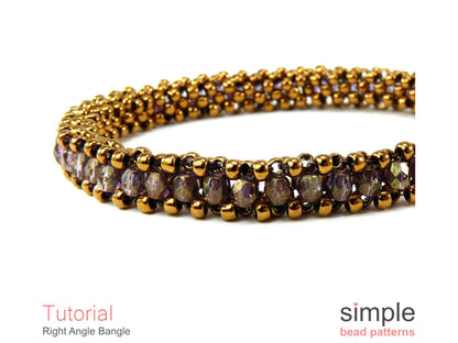 Right Angle Bangle Bracelet Beading Pattern