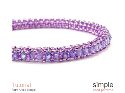 Right Angle Bangle Bracelet Beading Pattern
