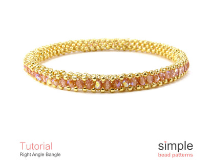 Right Angle Bangle Bracelet Beading Pattern