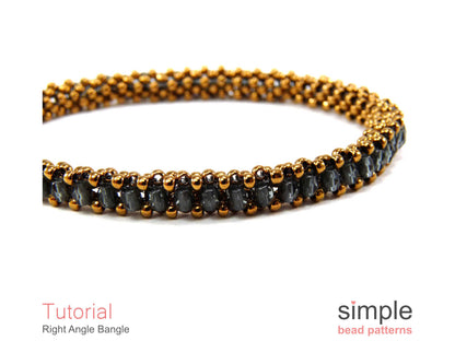 Right Angle Bangle Bracelet Beading Pattern