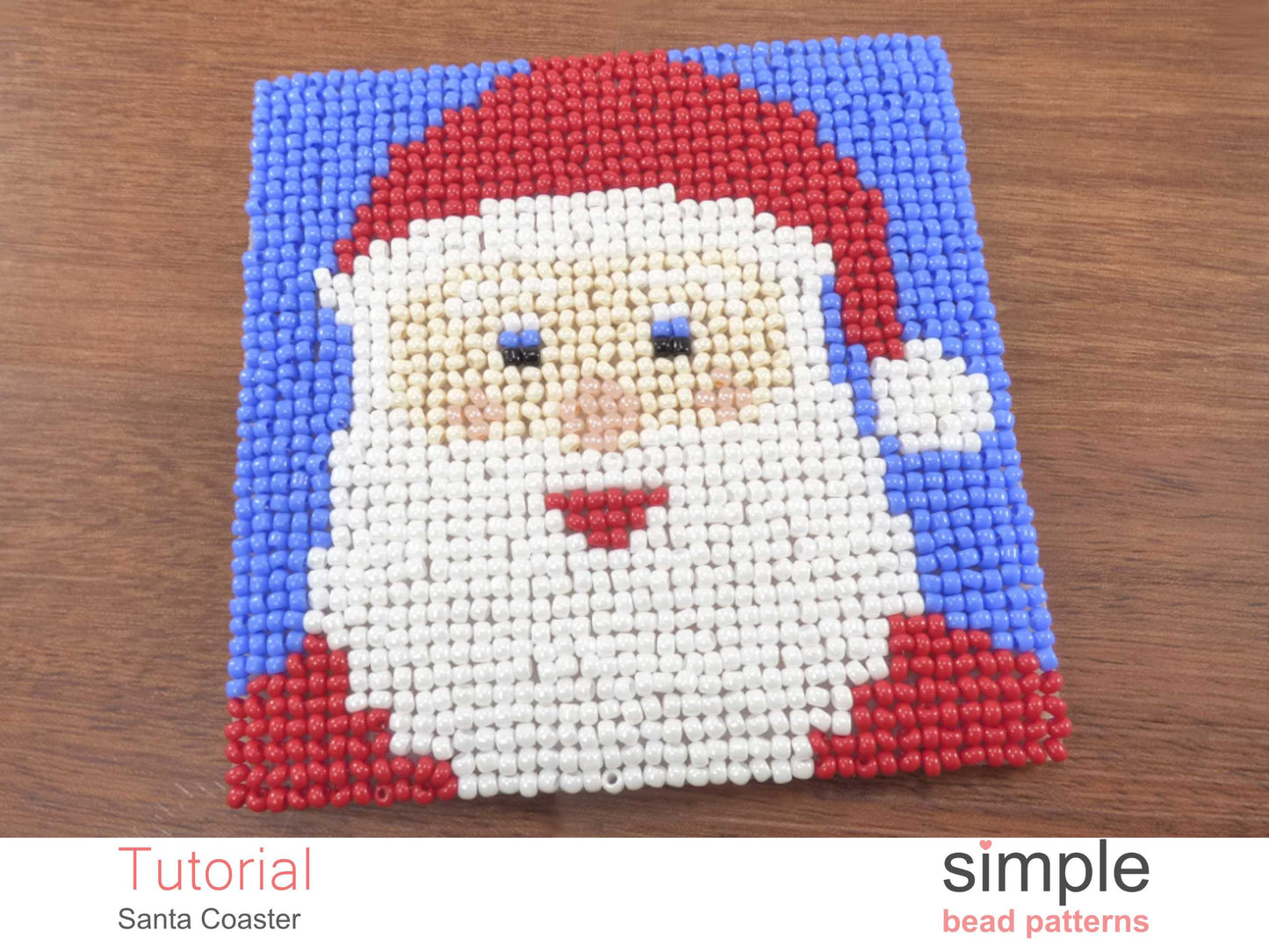 Santa Coaster Beading Pattern