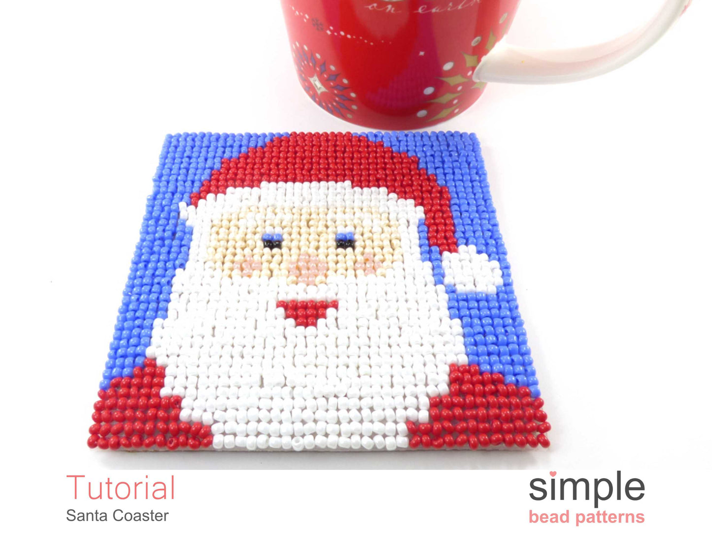Santa Coaster Beading Pattern