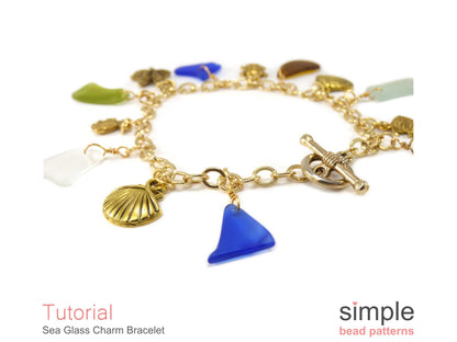 Sea Glass Charm Bracelet Tutorial