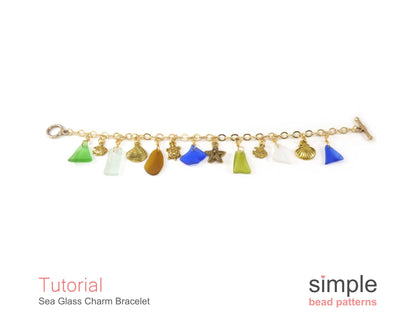 Sea Glass Charm Bracelet Tutorial