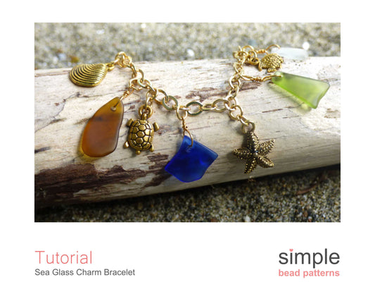 Sea Glass Charm Bracelet Tutorial