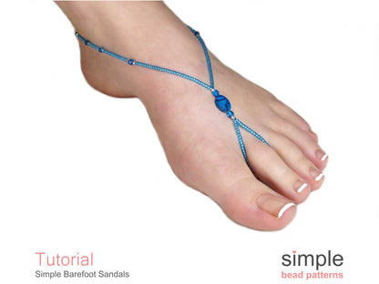 Simple Barefoot Sandals Beading Pattern