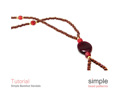 Simple Barefoot Sandals Beading Pattern