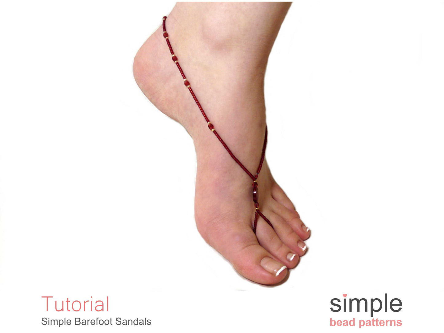 Simple Barefoot Sandals Beading Pattern