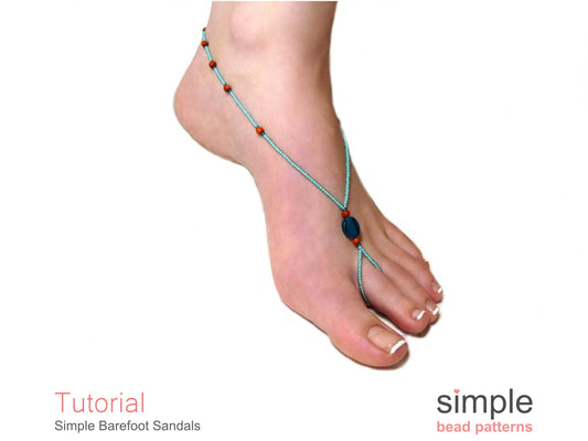 Simple Barefoot Sandals Beading Pattern