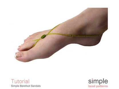 Simple Barefoot Sandals Beading Pattern