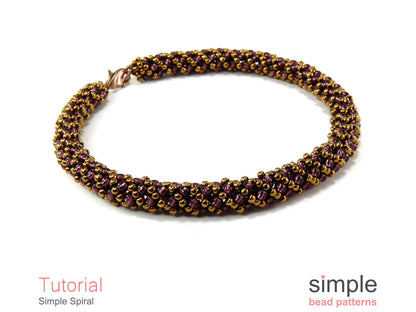 Simple Spiral Bracelet & Necklace Beading Pattern