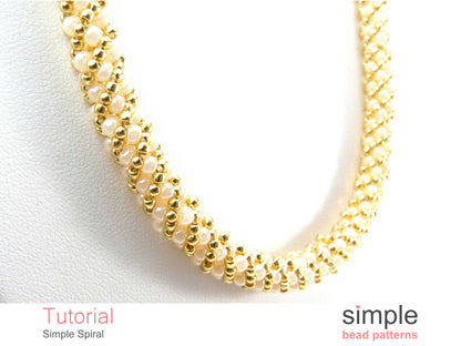 Simple Spiral Bracelet & Necklace Beading Pattern