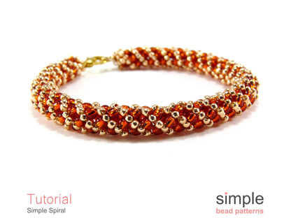 Simple Spiral Bracelet & Necklace Beading Pattern