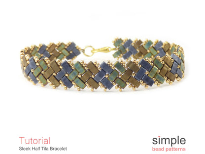 Sleek Half Tila Bracelet Beading Pattern