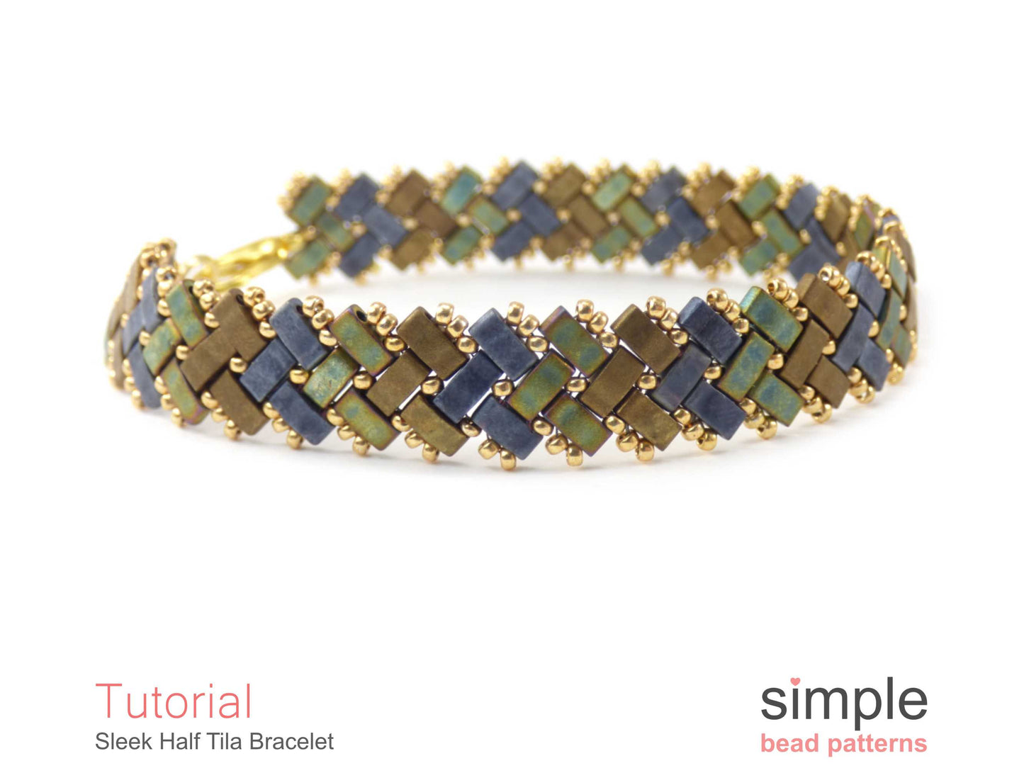 Sleek Half Tila Bracelet Beading Pattern