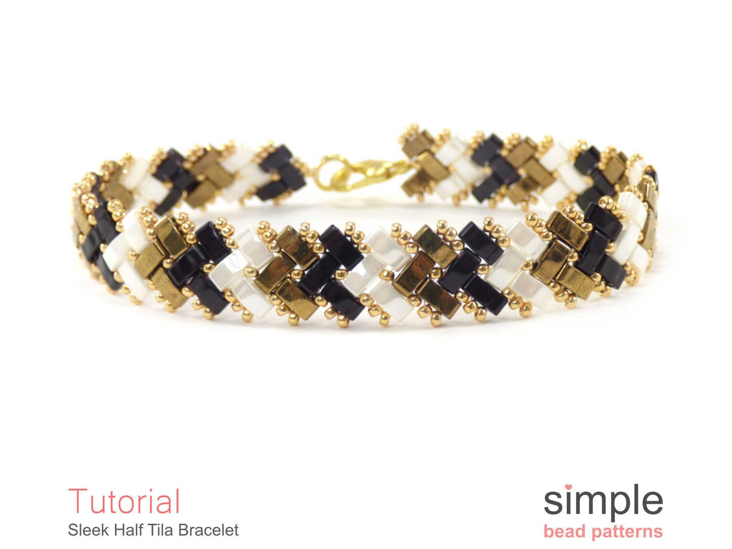 Sleek Half Tila Bracelet Beading Pattern