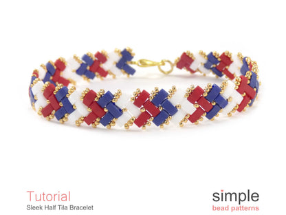 Sleek Half Tila Bracelet Beading Pattern