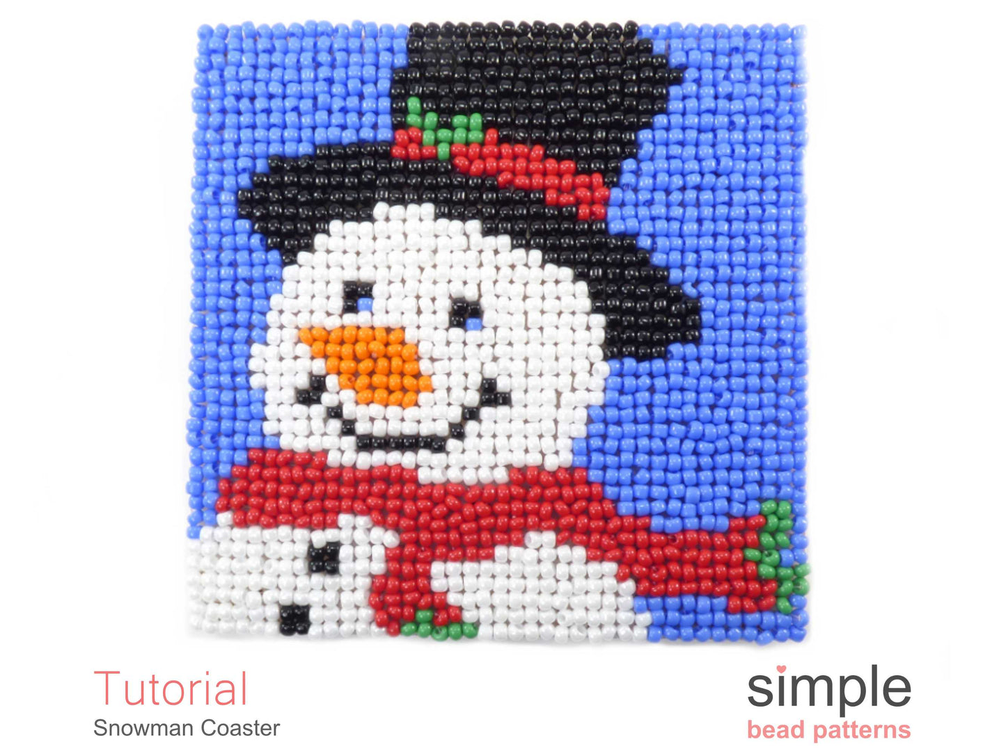 Snowman Coaster Beading Pattern