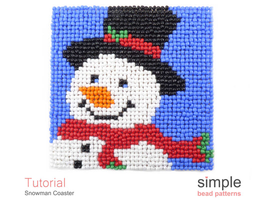 Snowman Coaster Beading Pattern