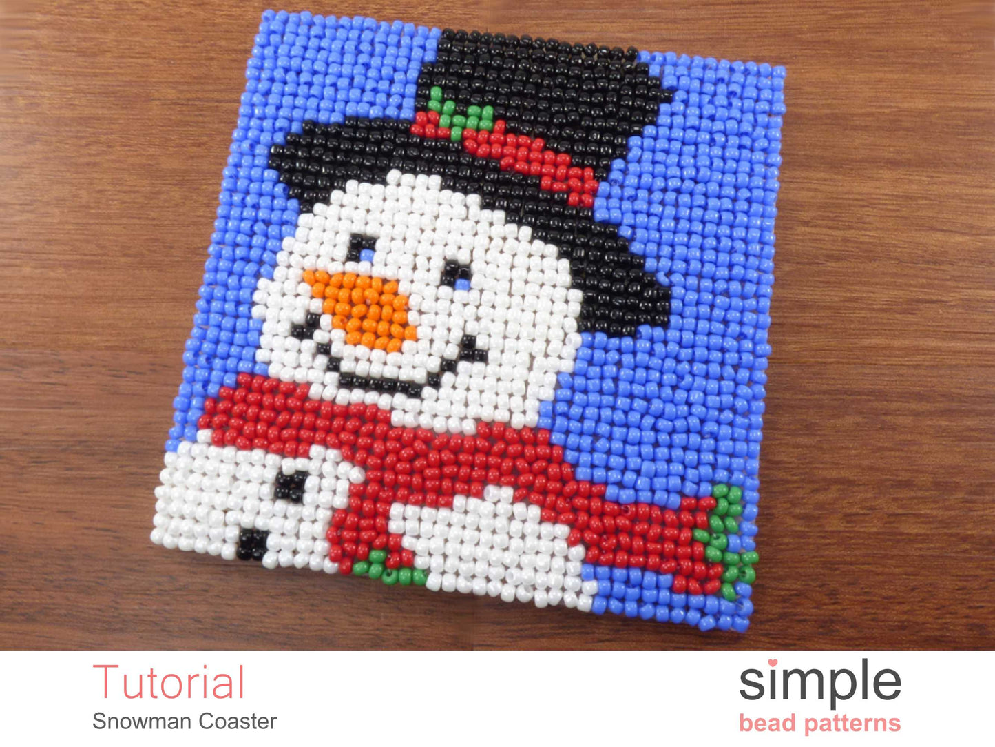 Snowman Coaster Beading Pattern