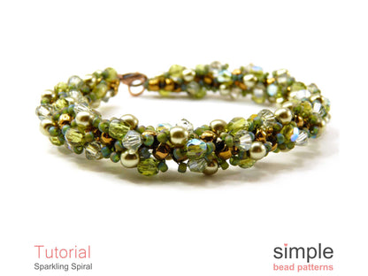Sparkling Spiral Bracelet & Necklace Beading Pattern