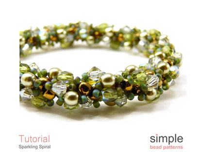 Sparkling Spiral Bracelet & Necklace Beading Pattern
