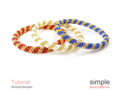 Spiraling Bangle Bracelet Beading Pattern