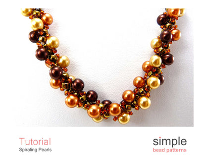 Spiraling Pearls Bracelet & Necklace Beading Pattern