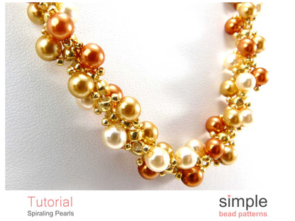 Spiraling Pearls Bracelet & Necklace Beading Pattern