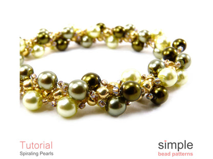 Spiraling Pearls Bracelet & Necklace Beading Pattern