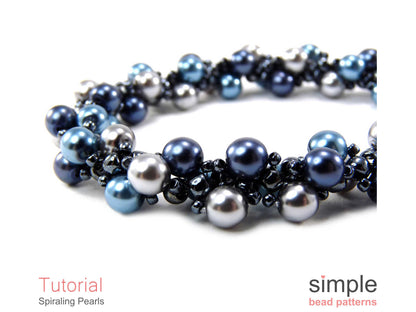 Spiraling Pearls Bracelet & Necklace Beading Pattern