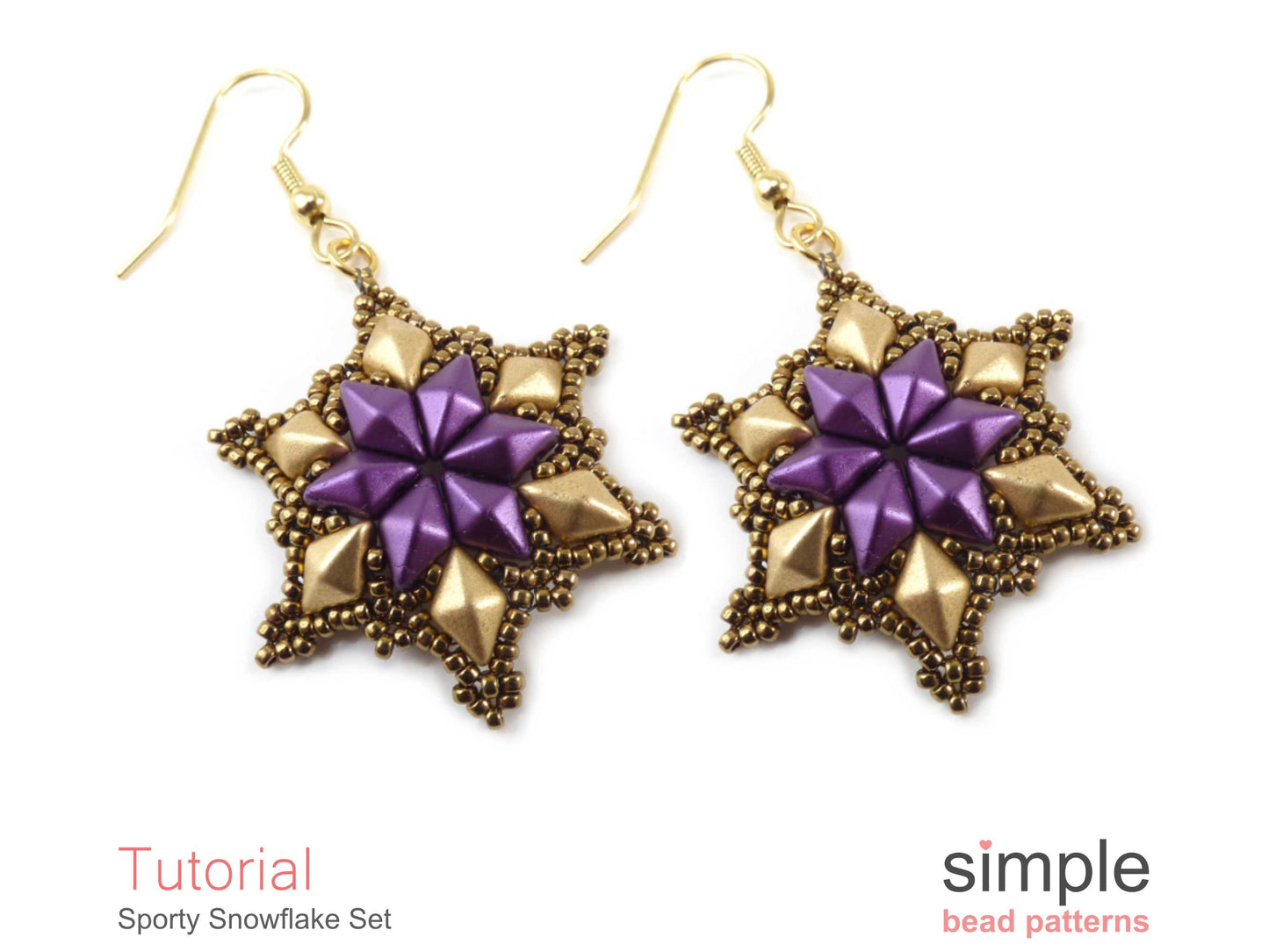 Sporty Snowflake Earrings & Necklace Beading Pattern