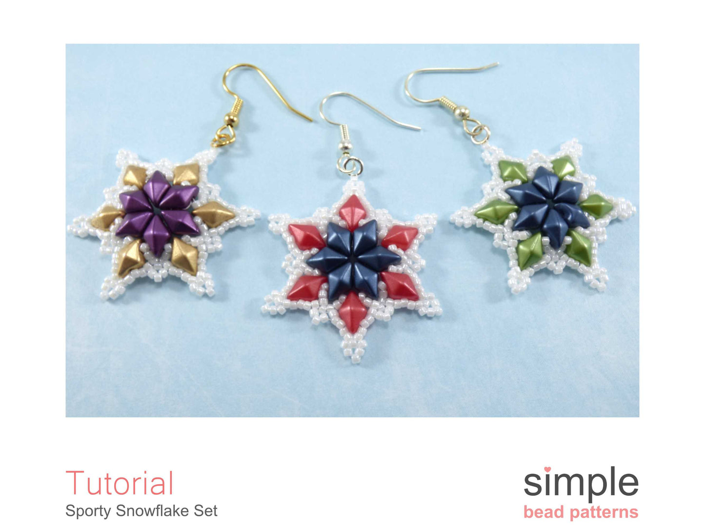 Sporty Snowflake Earrings & Necklace Beading Pattern