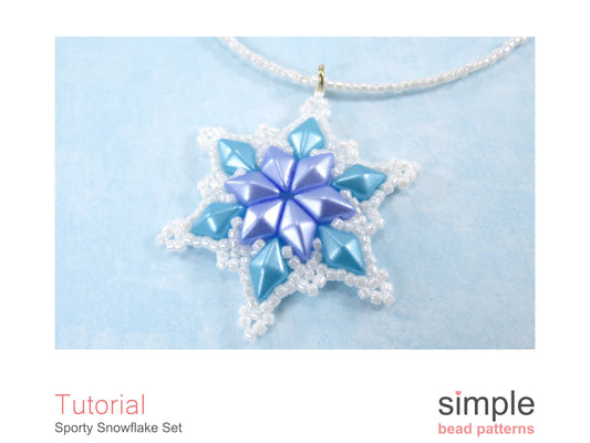 Sporty Snowflake Earrings & Necklace Beading Pattern