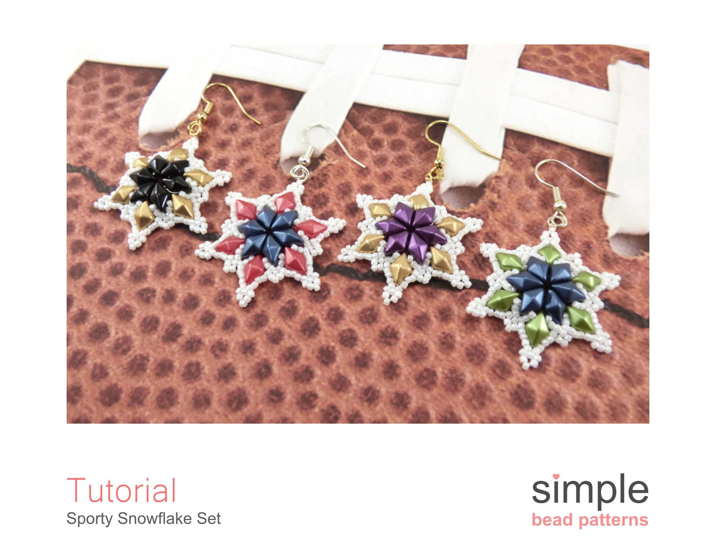 Sporty Snowflake Earrings & Necklace Beading Pattern