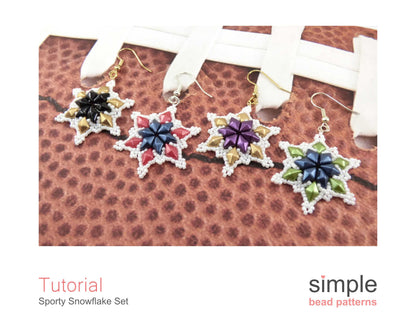 Sporty Snowflake Earrings & Necklace Beading Pattern