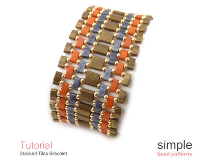 Stacked Tilas Bracelet Beading Pattern