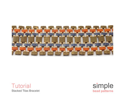 Stacked Tilas Bracelet Beading Pattern
