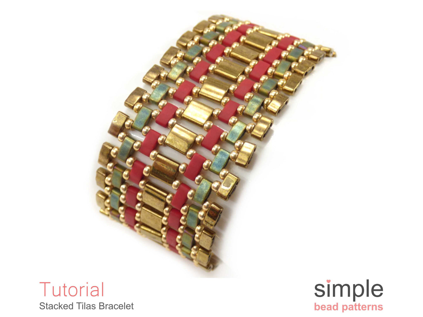 Stacked Tilas Bracelet Beading Pattern