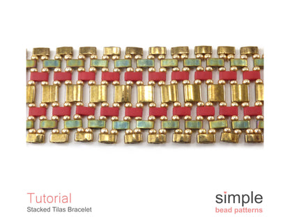 Stacked Tilas Bracelet Beading Pattern