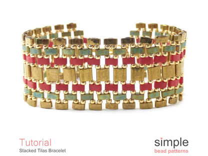 Stacked Tilas Bracelet Beading Pattern