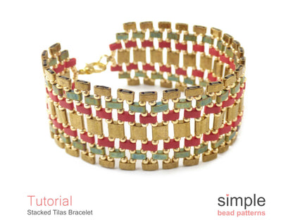 Stacked Tilas Bracelet Beading Pattern