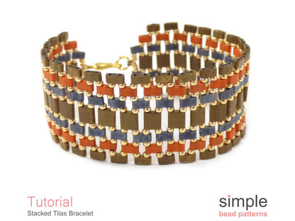 Stacked Tilas Bracelet Beading Pattern