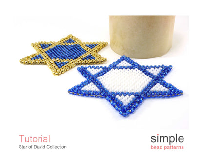 Star of David Necklace, Coaster, & Window Decor Beading Pattern