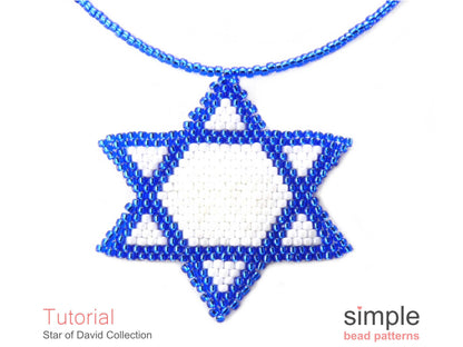 Star of David Necklace, Coaster, & Window Decor Beading Pattern