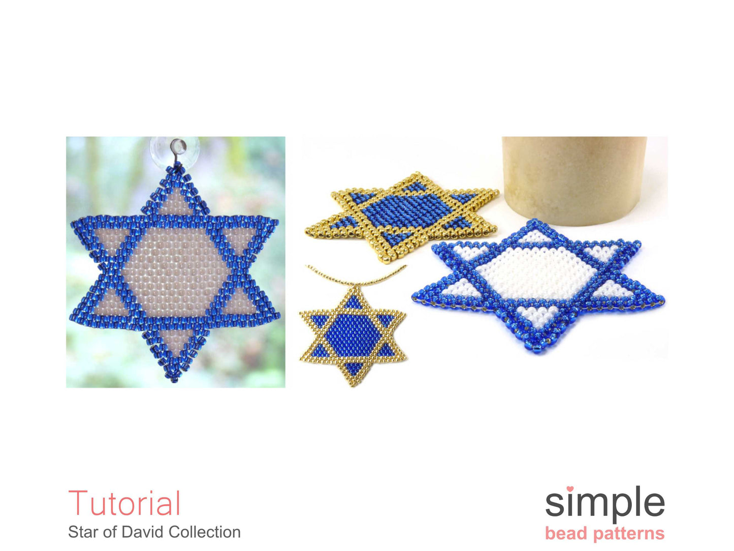 Star of David Necklace, Coaster, & Window Decor Beading Pattern