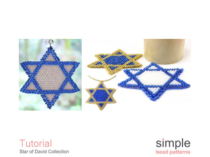 Star of David Necklace, Coaster, & Window Decor Beading Pattern