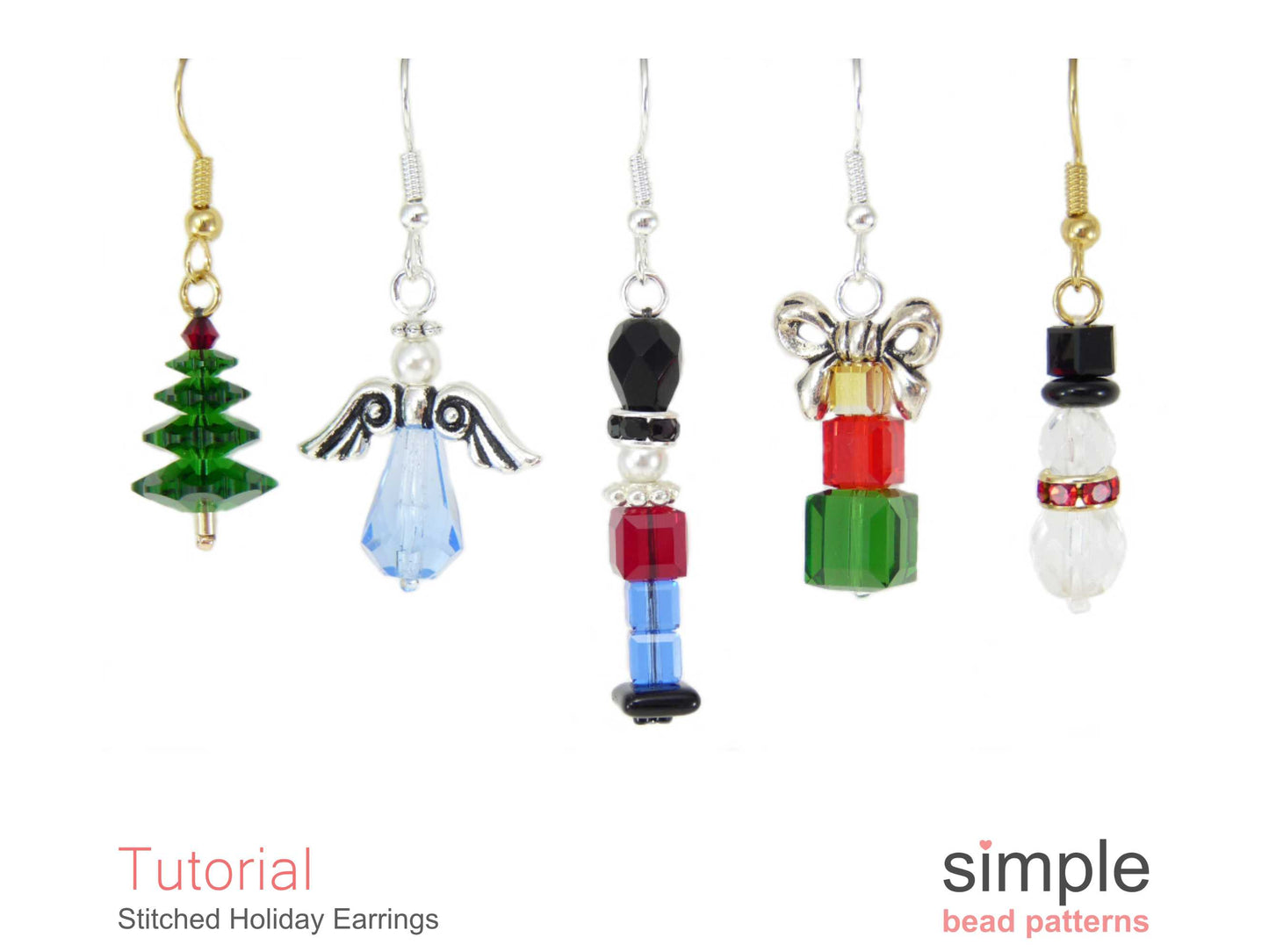 Stitched Holiday Earrings Beading Pattern