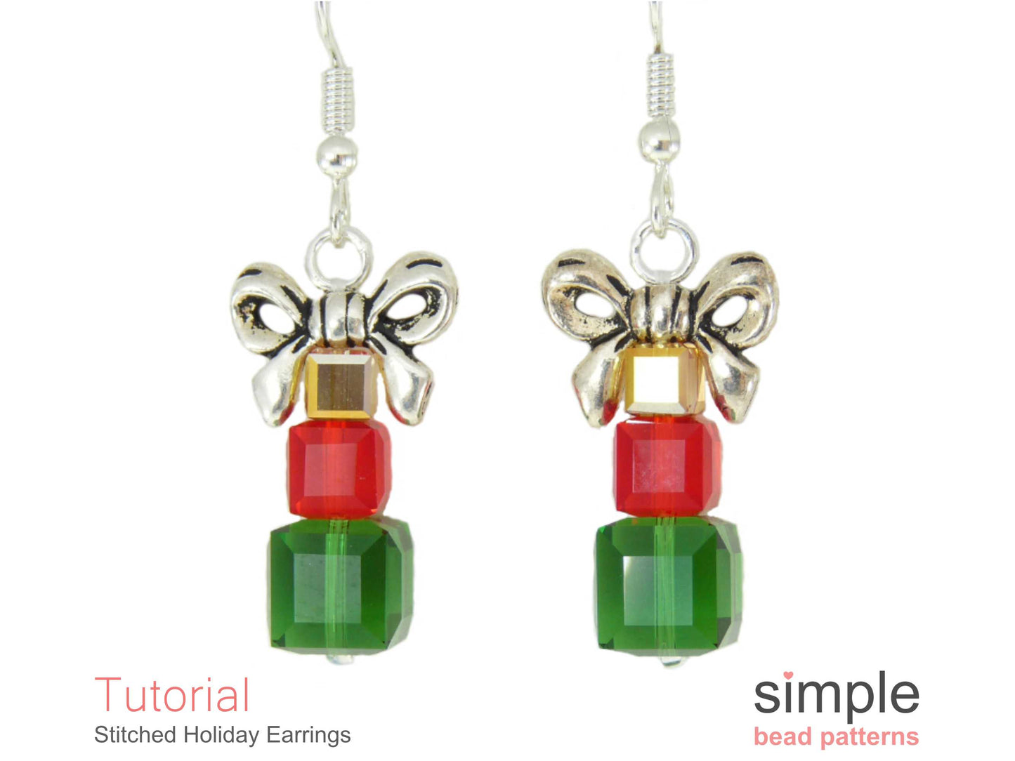 Stitched Holiday Earrings Beading Pattern