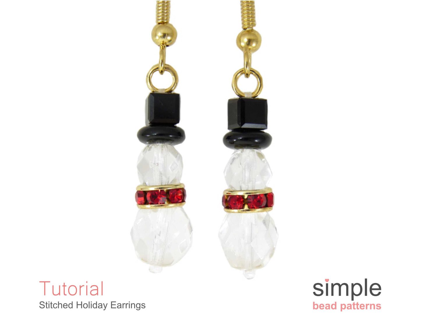 Stitched Holiday Earrings Beading Pattern